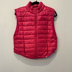 JoyLab Size S Vibrant Pink Quilted Vest